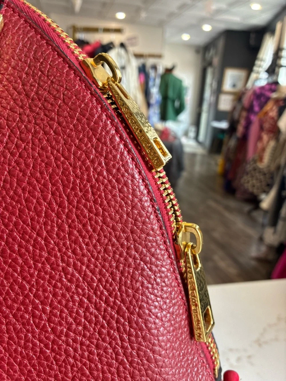 Marc Jacob’s Red Structured Dome Tote Bag - Picture 4 of 10